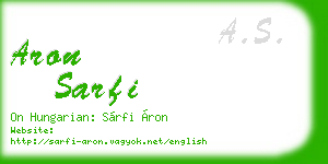 aron sarfi business card