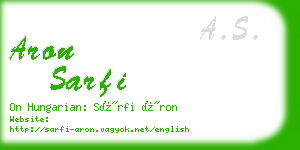 aron sarfi business card